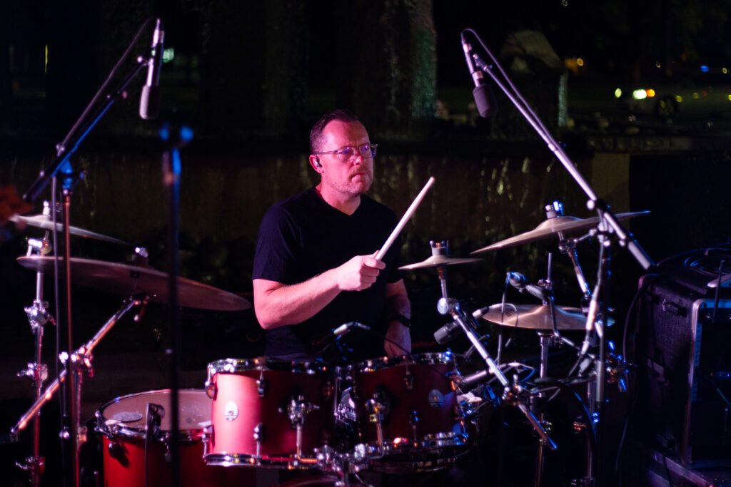 Darren playing drums with Órale Band live at Maddies in Boise, Idaho