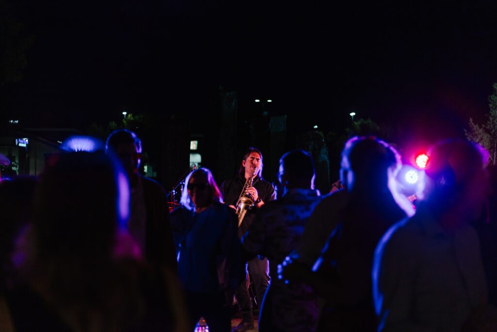 Crowd watching Órale Band perform live at Maddies in Boise, Idaho