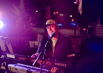 Sal playing keyboards with Órale Band live at Maddies in Boise, Idaho